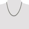 Black Bow Jewelry Men's 7mm, Sterling Silver Antiqued Beveled Cable Chain Necklace - 2 of 4