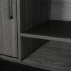 64.5" Frankford Contemporary Cube Unit Bookcase Dark Gray - Christopher Knight Home: MDF Construction, 4 Shelves, 2 Doors - 3 of 4