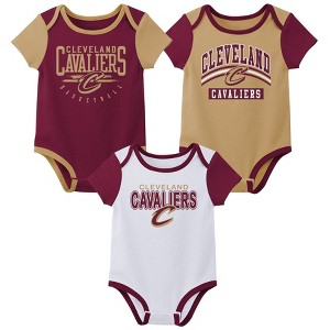 NBA Cleveland Cavaliers Boys' 3pk Bodysuit Set - 1 of 4