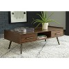 Signature Design by Ashley Contemporary Calmoni 2 Drawer Coffee Table, Brown - 2 of 4
