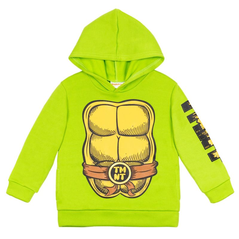 Teenage Mutant Ninja Turtles Donatello Leonardo Michelangelo Raphael Fleece Pullover Hoodie Toddler to Big Kid, 1 of 7