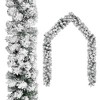 Aghana Digitals 16.4ft Flocked Snow Green PVC Christmas Garland with LED Lights - Indoor/Outdoor - 2 of 4