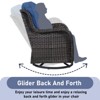 Gymojoy Outdoor Swivel Chairs with Side Table Glider Chairs Set of 3 - 4 of 4