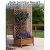 Elevated Wood Raised Garden Bed with Trellis & Locking Wheels, Planter Box with Drainage Holes for Flowers, Herbs & Veggies - 4 of 4