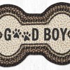 Earth Rugs “Good Boy” Large Dog Bone Braided Pet Tread – Handcrafted Jute, 18" x 28" - 3 of 3
