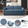 NicBex Convertible Sofa Bed Loveseat Couch with Pull Out Bed & Storage,Upholstered Sleeper Sofa for Living Room,Bedroom - 4 of 4