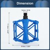 Unique Bargains Cycling Bike Pedal 9/16" Spindle Aluminum Alloy Road Mountain BMX MTB Bike Blue - 3 of 4