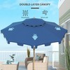 Kumasinova 9FT Patio Umbrella with 8-Rib Steel Frame,Outdoor Umbrella with Button Tilt & Crank,Beach Umbrella for Pool,Garden,Deck - 3 of 4