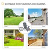 3-Piece Folding Adirondack Chair with Ottoman and Side Table, Outdoor Wooden Fire Pit Chairs w/ High-back, Wide Armrests for Patio, Garden - 4 of 4