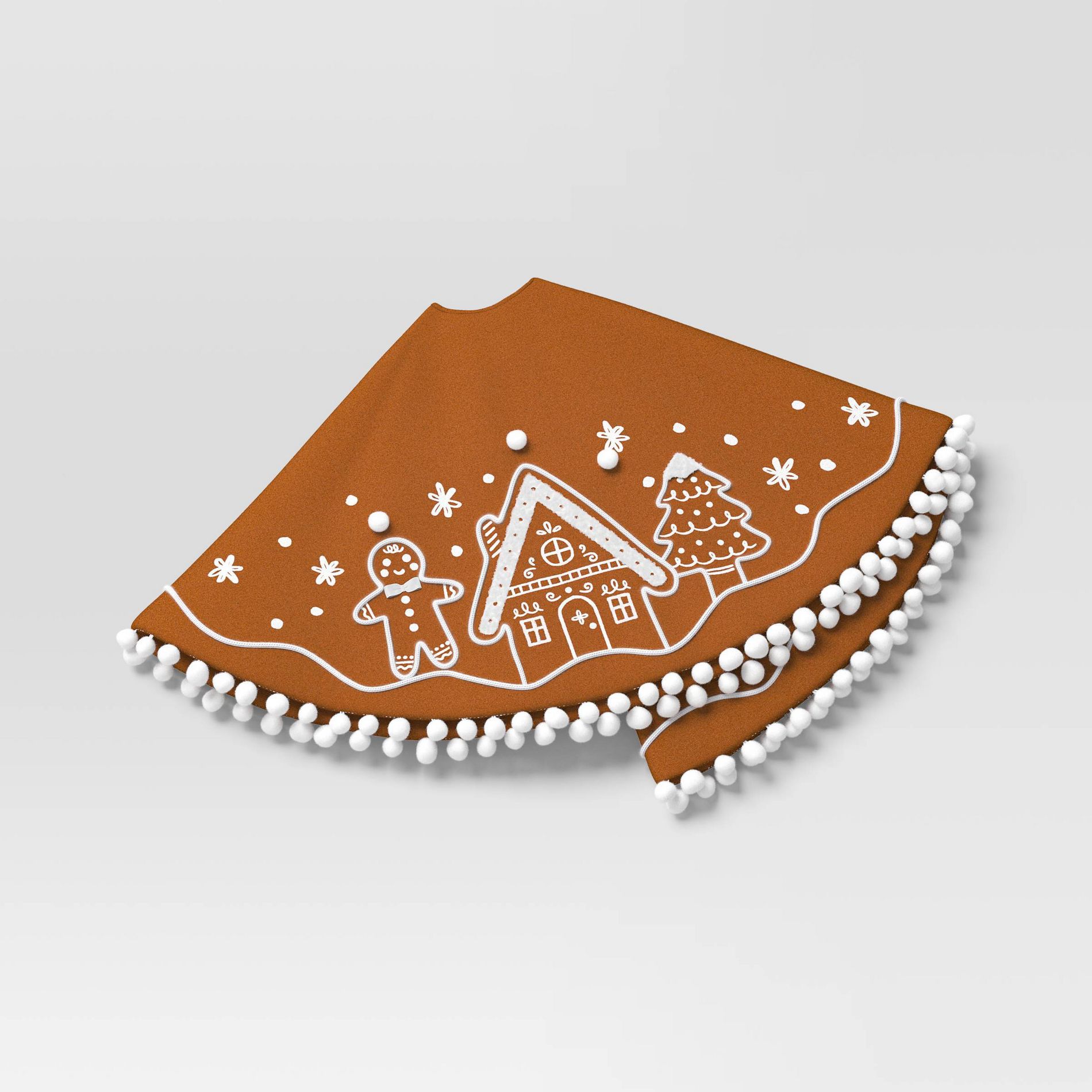 48" Christmas Gingerbread Scene Tree Skirt Brown - Wondershop™