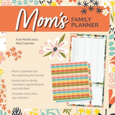2022 Wall Calendar Mom's Family Planner with Stickers - Trends International Inc