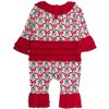 RuffleButts Baby Girls Knit Long Sleeve Ruffle Flare Romper - 2 of 2