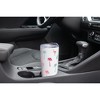 Elanze Designs 20 oz Stainless Steel On the Go Insulated Travel Tumbler With Push Top Lid, On Beach Time Flamingo White - 3 of 4
