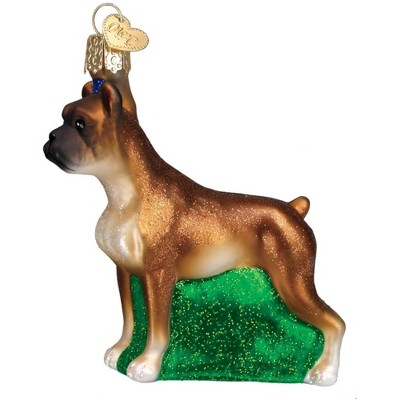 Old World Christmas Glass Blown Christmas Ornament For Christmas Tree, Boxer Dog