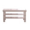 Roundhill Furniture Pina Quality Solid Wood Shoe Bench, White Finish - 4 of 4