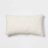 Oversized Textural Woven Throw Pillow Cream - Threshold™