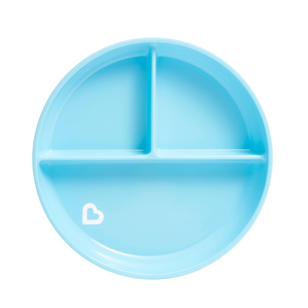 Photos - Plate Munchkin Stay Put Divided Suction Toddler  - Blue 