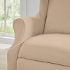 Sure Fit 2pc Ultimate Stretch Suede Wingback Chair Slipcover Cement Gray: Pet Friendly, Fits 35" Seat - 2 of 4