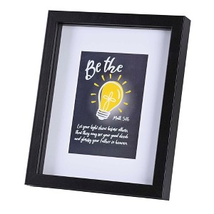 Dicksons FRMWDBL-810-98 Shine Before Others Yellow and Black 11 x 9 Inch Shadow Box Wall and Tabletop Frame - 1 of 3