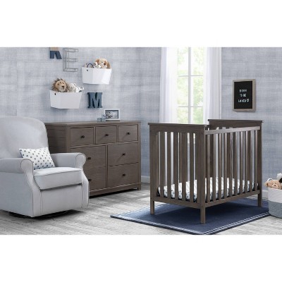 simmons rustic white crib