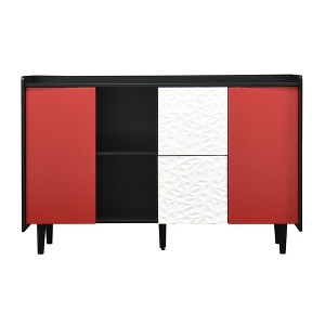 VANIRROR Sideboard Buffet Cabinet with Doors, Modern Storage Cabinet with 2 Drawer, 2 Open Shelf, Coffee Bar & Accent Cabinet for Kitchen, Dining Room - 1 of 3