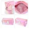 Unique Bargains Women's Durable Letter a Cosmetic Bag Pink 1 Pc - 3 of 3