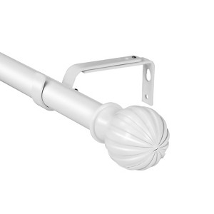 Urbanest 1-inch Diameter Fluted Ball Adjustable Single Drapery Curtain Rod - 1 of 1