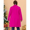 Agnes Orinda Women's Plus Size Fashion Notched Lapel Double Breasted Pea Coats - 4 of 4