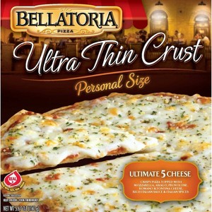 Bellatoria Personal Size Thin Crust Ultimate Five Cheese Frozen Pizza - 5.67oz - 1 of 3