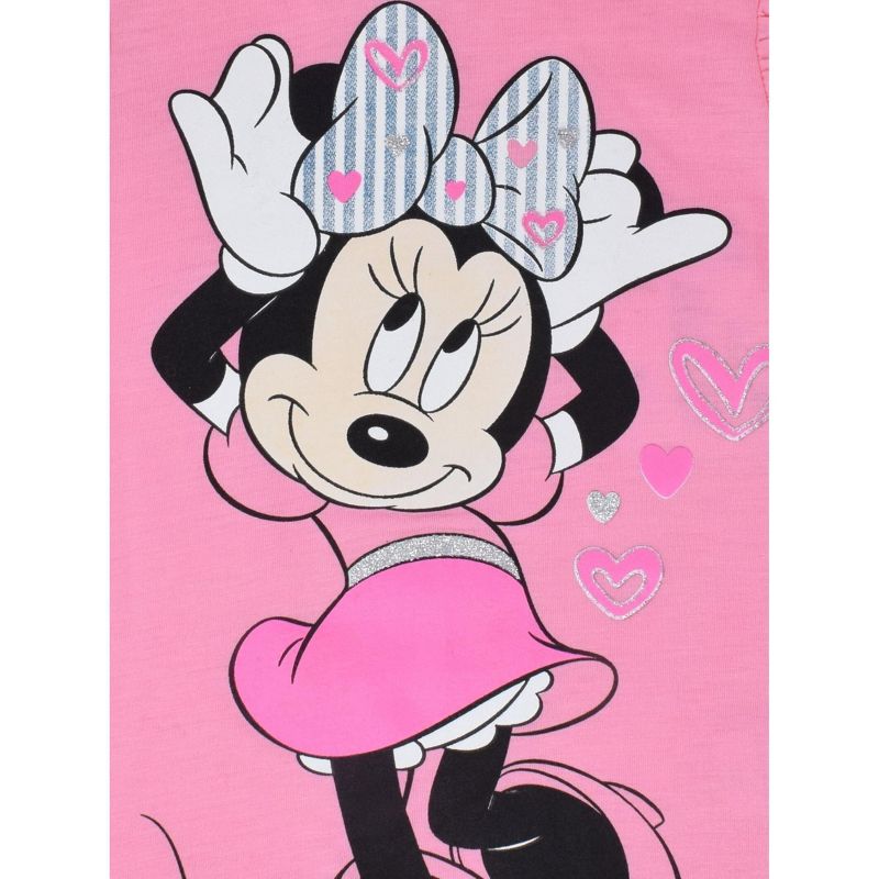 Disney Minnie Mouse Baby Girls T-Shirt and Shorts Outfit Set Infant to Toddler, 4 of 8