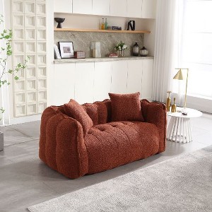 CAVINAS Soft Sofa Chair with High Resilience Foam Core, Square Recliner Sofa, Loveseat Sofa for Living Room - 1 of 4