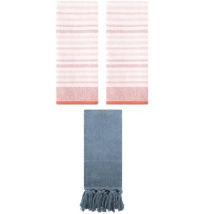 REGALWOVEN 3 Packs Cotton Absorbent Soft Bathroom Hand Towels - 1 of 4
