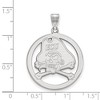 Black Bow Jewelry Sterling Silver East Carolina Pirates NCAA Extra Large Pendant - 2 of 3