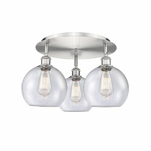 Athens - 3 Light Flush Mount In Industrial Style-10.5 Inches Tall and 19.75 Inches Wide - 1 of 1