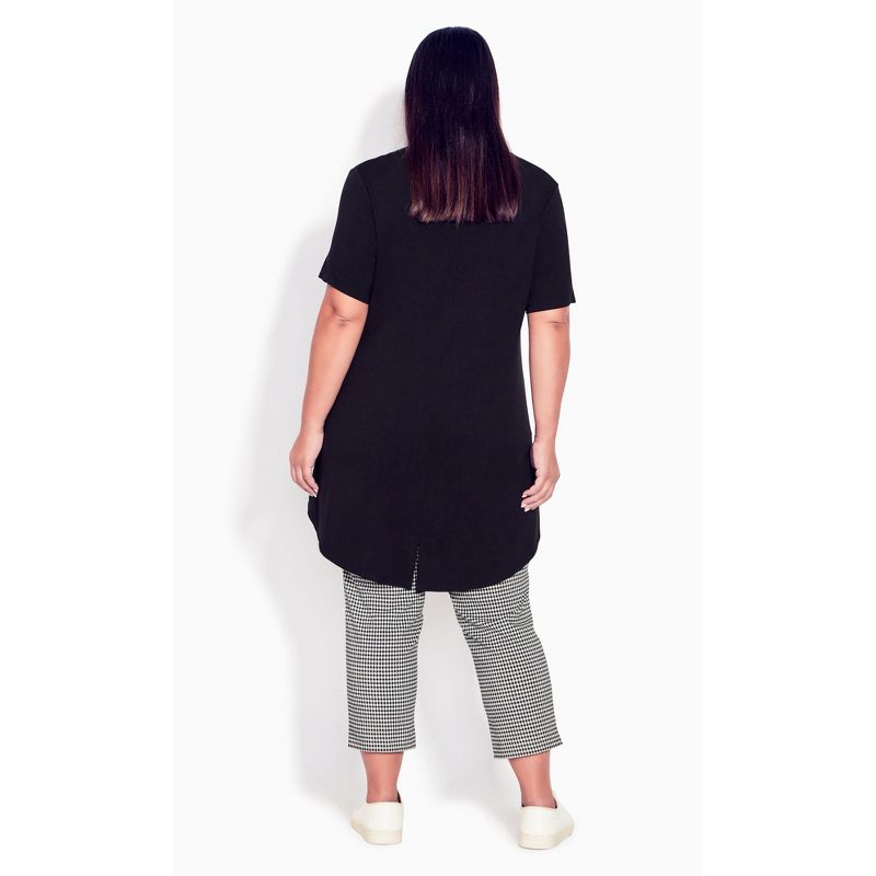 Women's Plus Size Super Stretch Crop Pant - gingham | AVENUE, 2 of 8