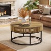 Tribesigns 31.5" Farmhouse Round Coffee Table, Circle Cocktail Center Table for Living Room - 2 of 4