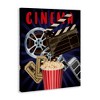 Stupell Industries Cinema Movie Reel Popcorn Entertainment Sign Canvas Art, 30" x 40" - 2 of 4