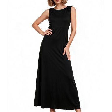 black flowy dress casual Women's Crew Neck Sleeveless A Line Summer Tank Maxi S Strapless #13:#47 Lavender refine daywear How To Style Dresses This comfortable style is