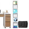 Magazine Rack Floor, Aluminum Magazine Display, Foldable Brochure Display Stand, Portable Magazine Stand Literature Rack W/Carrying Bag for Exhibition - 3 of 4