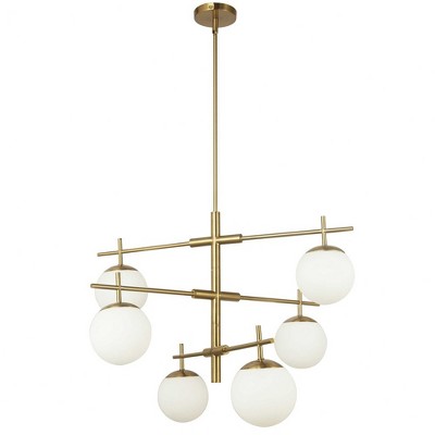 Dainolite Caelia 6 - Light Chandelier in  Aged Brass