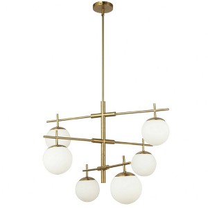 Dainolite Caelia 6 - Light Chandelier in  Aged Brass - 1 of 1