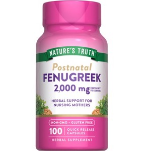 Nature's Truth Fenugreek Supplement 2000mg | 100 Capsules - 1 of 4