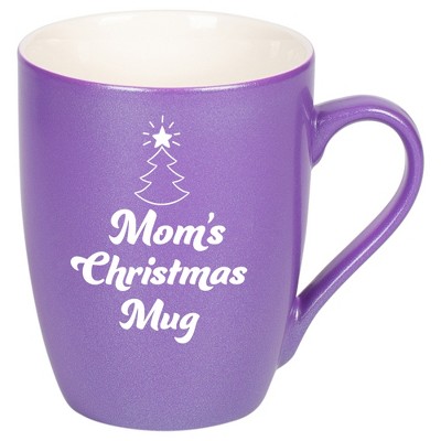 Elanze Designs Mom's Christmas Mug Passion Purple 10 ounce New Bone China Coffee Cup Mug