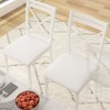 VECELO Metal Dining Chairs Set of 4/8, Steel Legs and PU Leather Cushion Seats for Kitchen Living Room, Black/Brown/Gray/White - 2 of 4