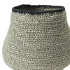 Storied Home Handwoven Seagrass Basket Storage, Grey and Black - 4 of 4