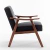 Isabel Modern Accent Chair with Solid Wood Frame, Indoor Furniture, Single Sofa for Living Room and Bedroom - The Pop Home - 3 of 4