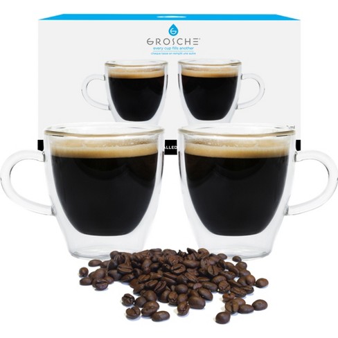 Joyjolt Javaah Double Wall Espresso Glasses - Set Of 4 Double Walled Cups -  2-ounces : Target