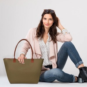 FATMOON Shoulder Tote Bag for Women, Nylon Top-Handle Purse, Foldable Weekend Hobo Handbag - 1 of 4