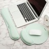 Insten Mouse Pad with Wrist Support and Keyboard Wrist Rest, Ergonomic, Easy Typing, Memory Foam For Gaming Office, Round - 2 of 4