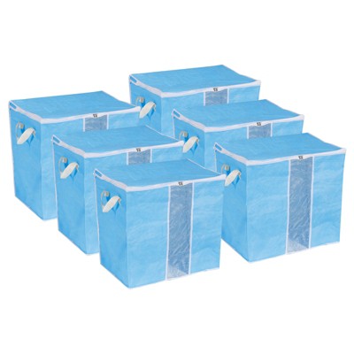 Unique Bargains Foldable Clothes Storage Bags with Reinforced Handle for Clothes Bedding Blankets